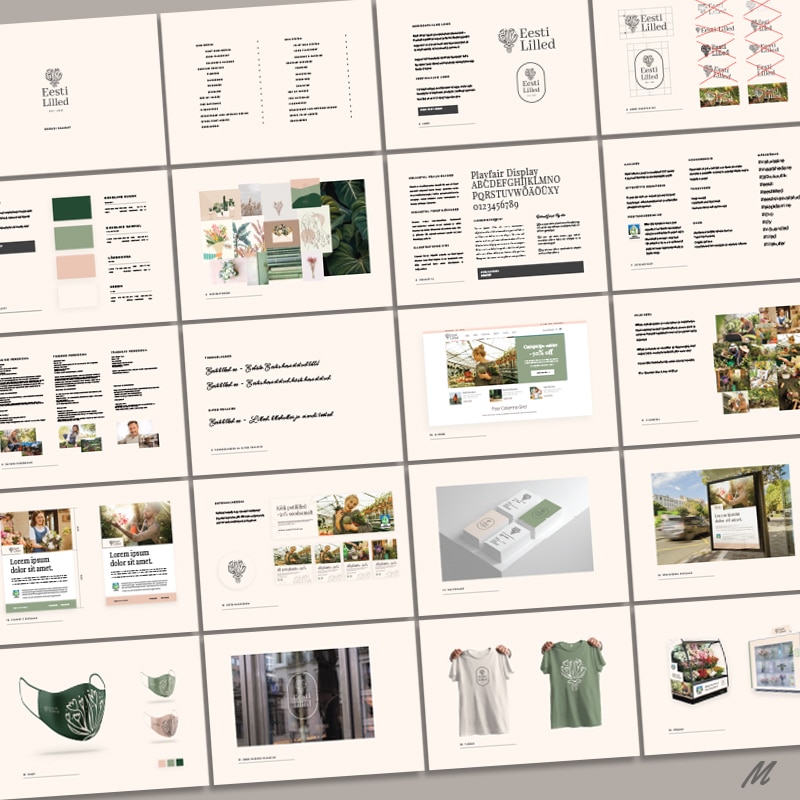 visuaalne identiteet stiiliraamat eesti lilled